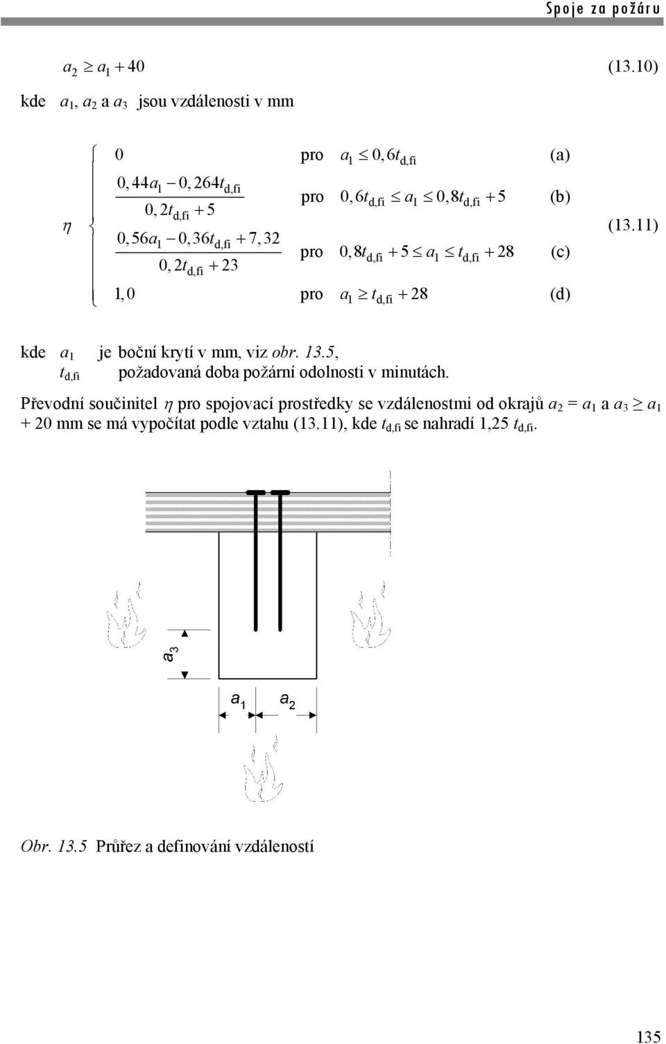 11) 0,56a10,36td,fi 7,32 pro 0,8td,fi 5 a1 td,fi 28 (c) 0, 2td,fi 23 1, 0 pro a1 td,fi 28 (d) kde a 1 je boční krytí v mm, viz obr. 13.