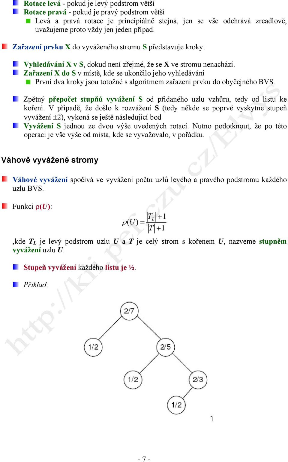 Zařazení X do S v místě, kde se ukončilo jeho vyhledávání První dva kroky jsou totožné s algoritmem zařazení prvku do obyčejného BVS.