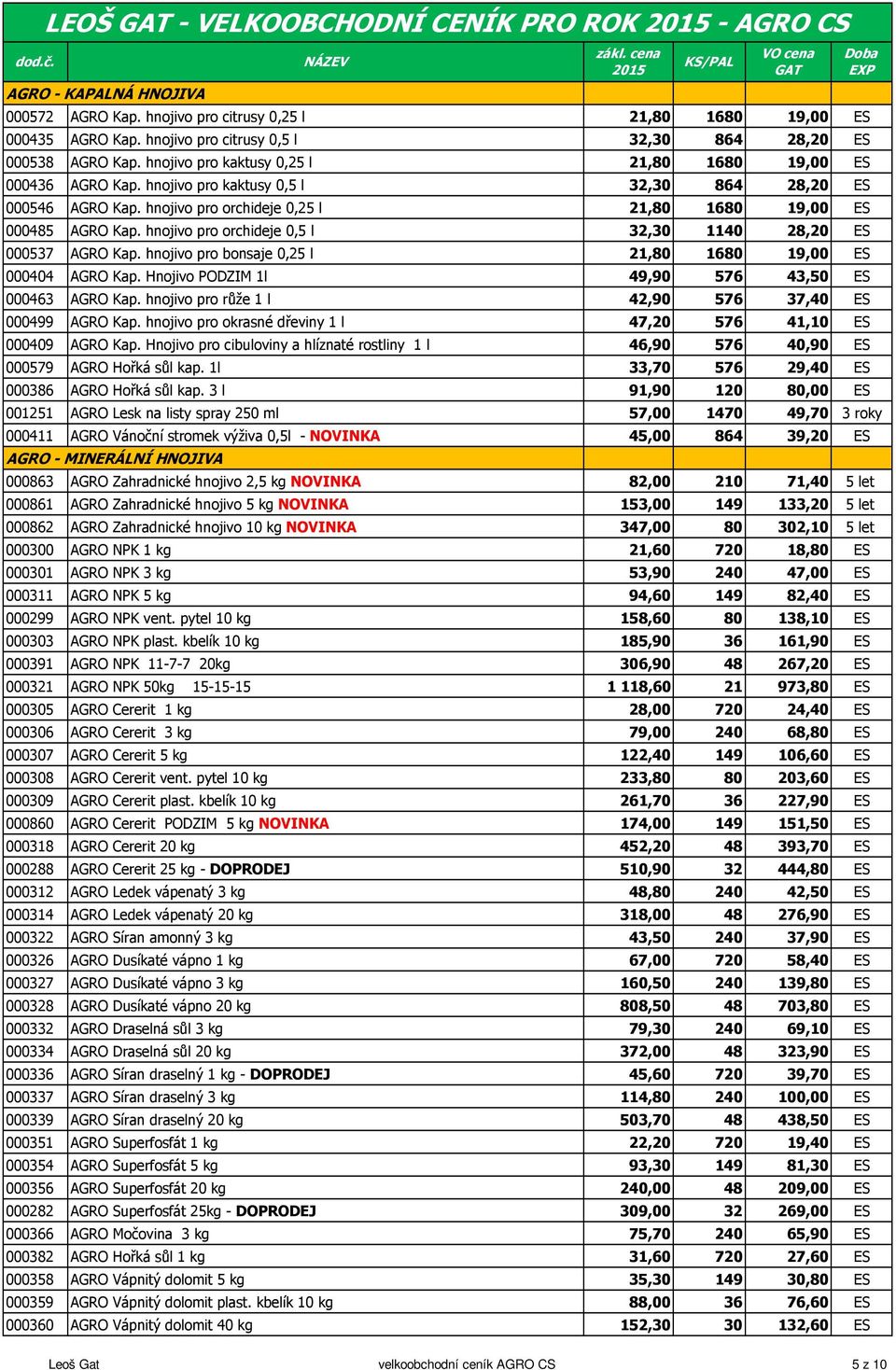 hnojivo pro orchideje 0,25 l 21,80 1680 19,00 ES 000485 AGRO Kap. hnojivo pro orchideje 0,5 l 32,30 1140 28,20 ES 000537 AGRO Kap. hnojivo pro bonsaje 0,25 l 21,80 1680 19,00 ES 000404 AGRO Kap.