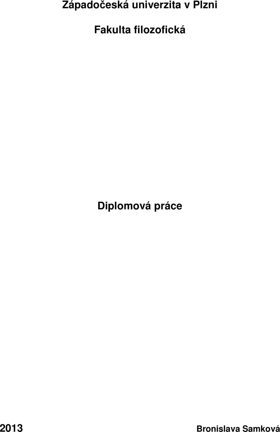 filozofická Diplomová