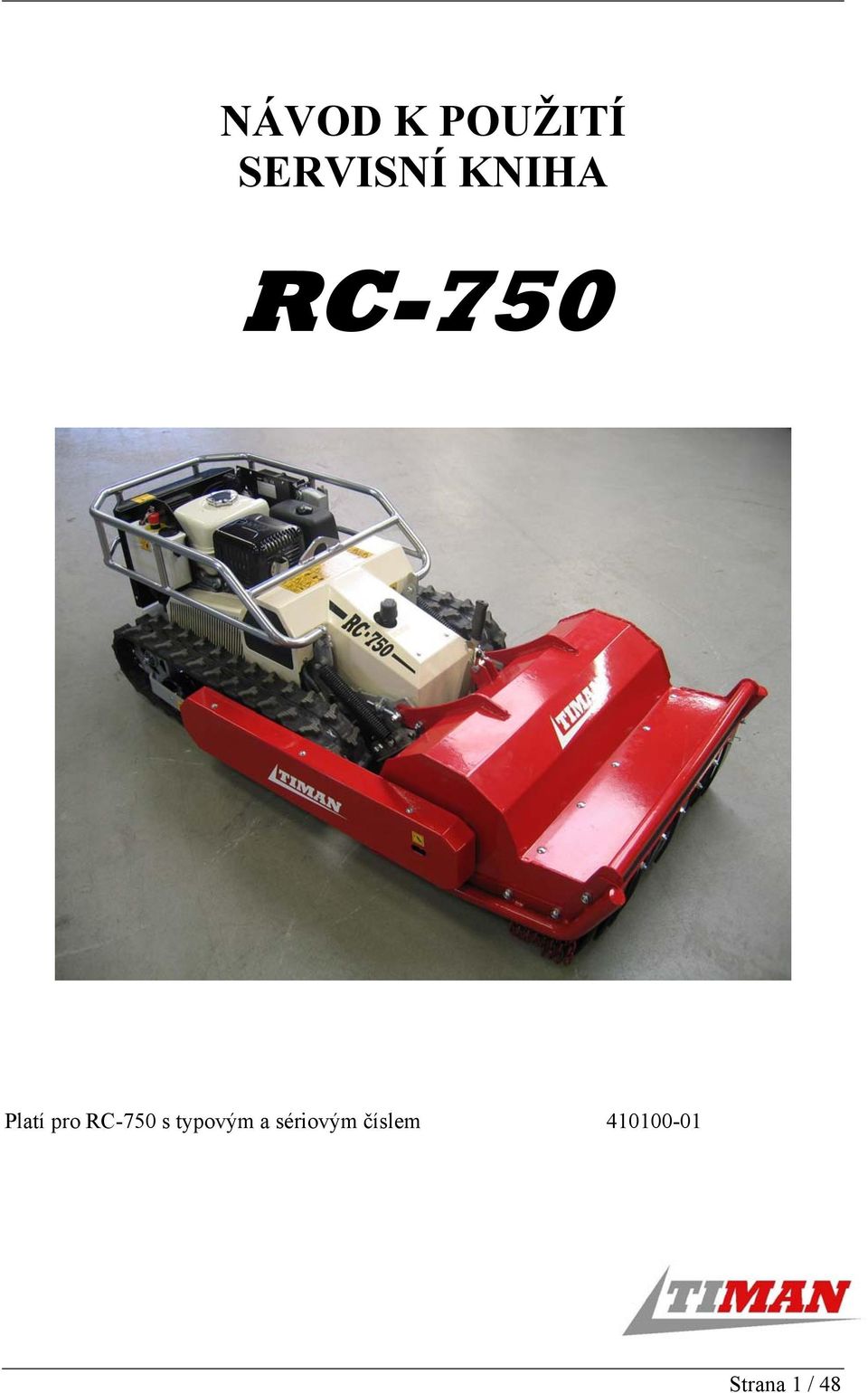 RC-750 s typovým a