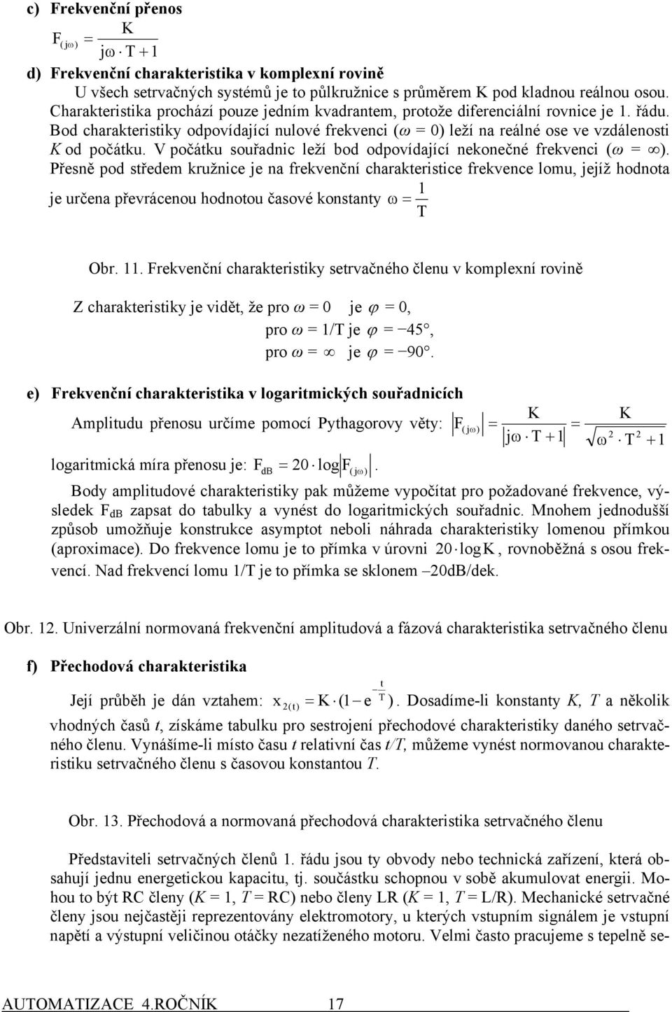 V počátu souřadnic leží bod odpovídající neonečné frevenci ω.