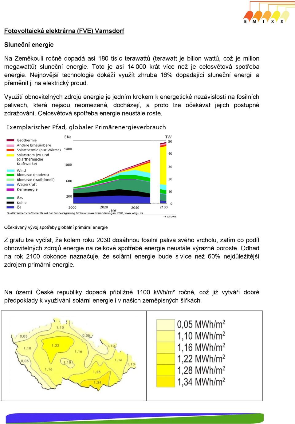 Využití obnovitelných zdrojů energie je jedním krokem k energetické nezávislosti na fosilních palivech, která nejsou neomezená, docházejí, a proto lze očekávat jejich postupné zdražování.