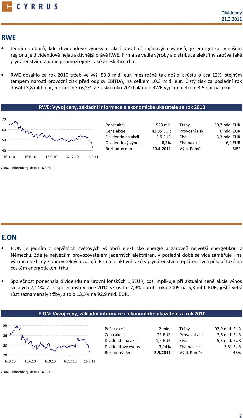 eur, meziročně tak došlo k růstu o cca 12%, stejným tempem narostl provozní zisk před odpisy EBITDA, na celkem 10,3 mld. eur. Čistý zisk za poslední rok dosáhl 3,8 mld. eur, meziročně +6,2%.