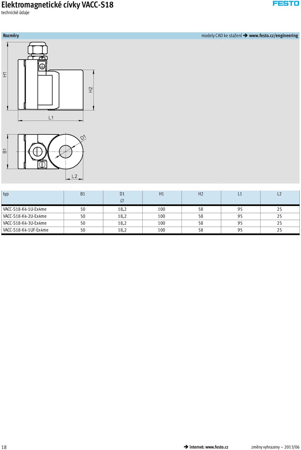 cz/engineering typ B1 D1 H1 H2 L1 L2 VACC-S18-K4-1U-Ex4me 50 18,2 100 58 95 25