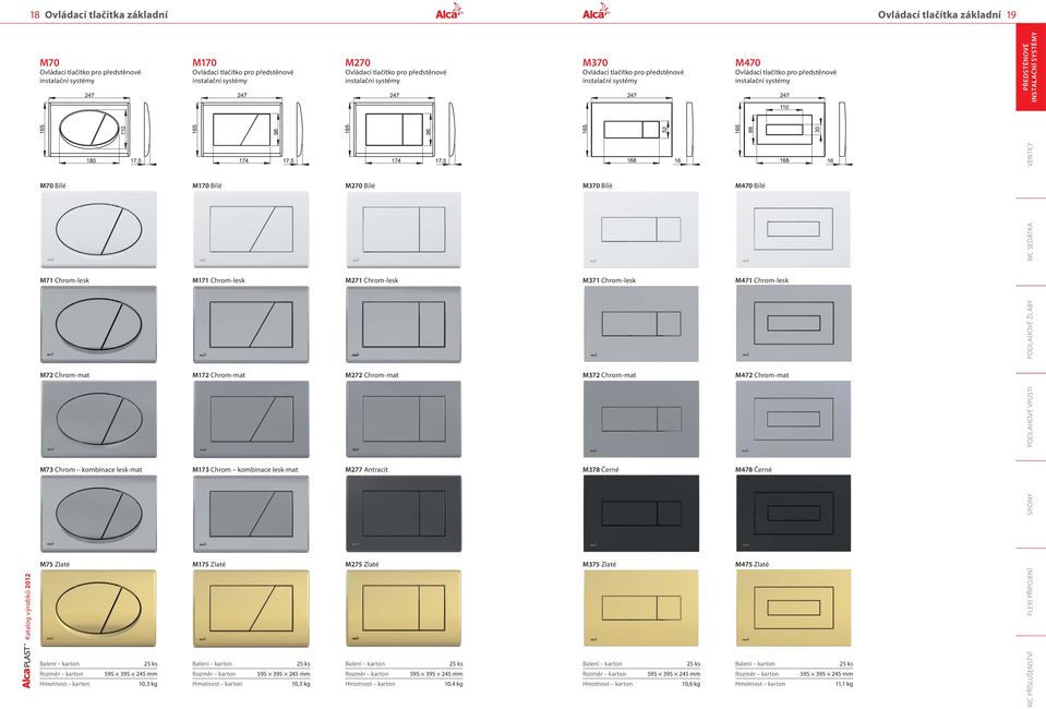 M71 Chrom-lesk M171 Chrom-lesk M271 Chrom-lesk M371 Chrom-lesk M471 Chrom-lesk M72 Chrom-mat M172 Chrom-mat M272 Chrom-mat M372 Chrom-mat M472 Chrom-mat M73 Chrom kombinace lesk-mat M173 Chrom