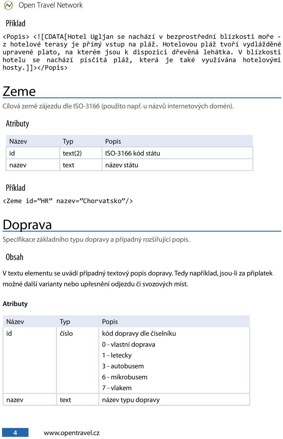 ]]></popis> Zeme Cílová země zájezdu dle ISO-3166 (použito např. u názvů internetových domén).