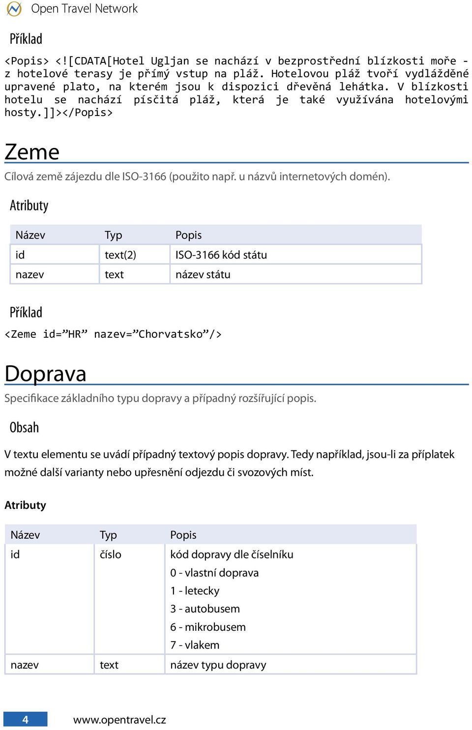 ]]></popis> Zeme Cílová země zájezdu dle ISO-3166 (použito např. u názvů internetových domén).