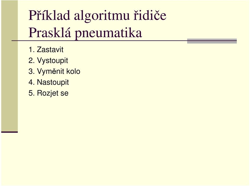 Zastavit 2. Vystoupit 3.