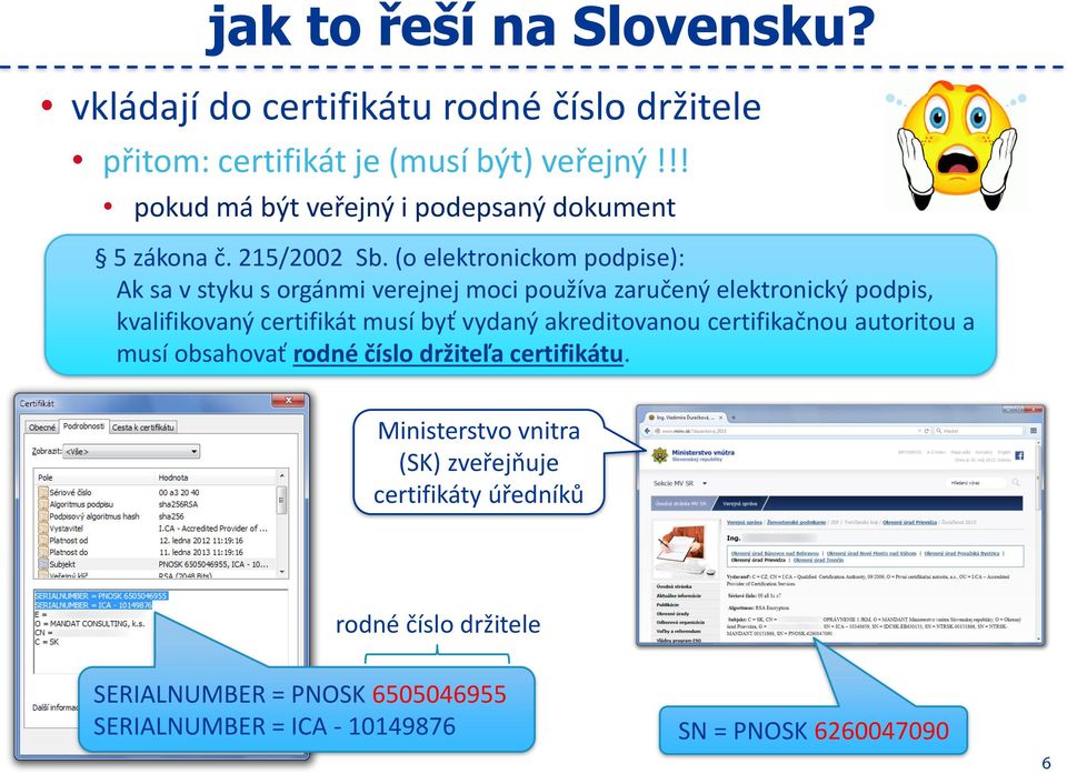 (o elektronickom podpise): Ak sa v styku s orgánmi verejnej moci používa zaručený elektronický podpis, kvalifikovaný certifikát musí byť vydaný