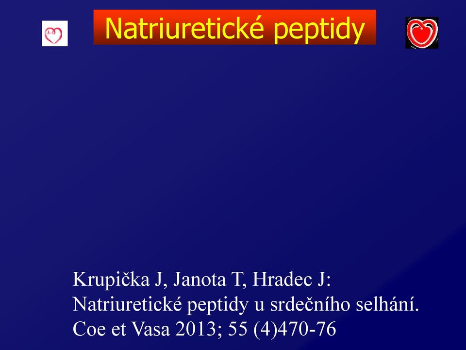 Natriuretické peptidy u