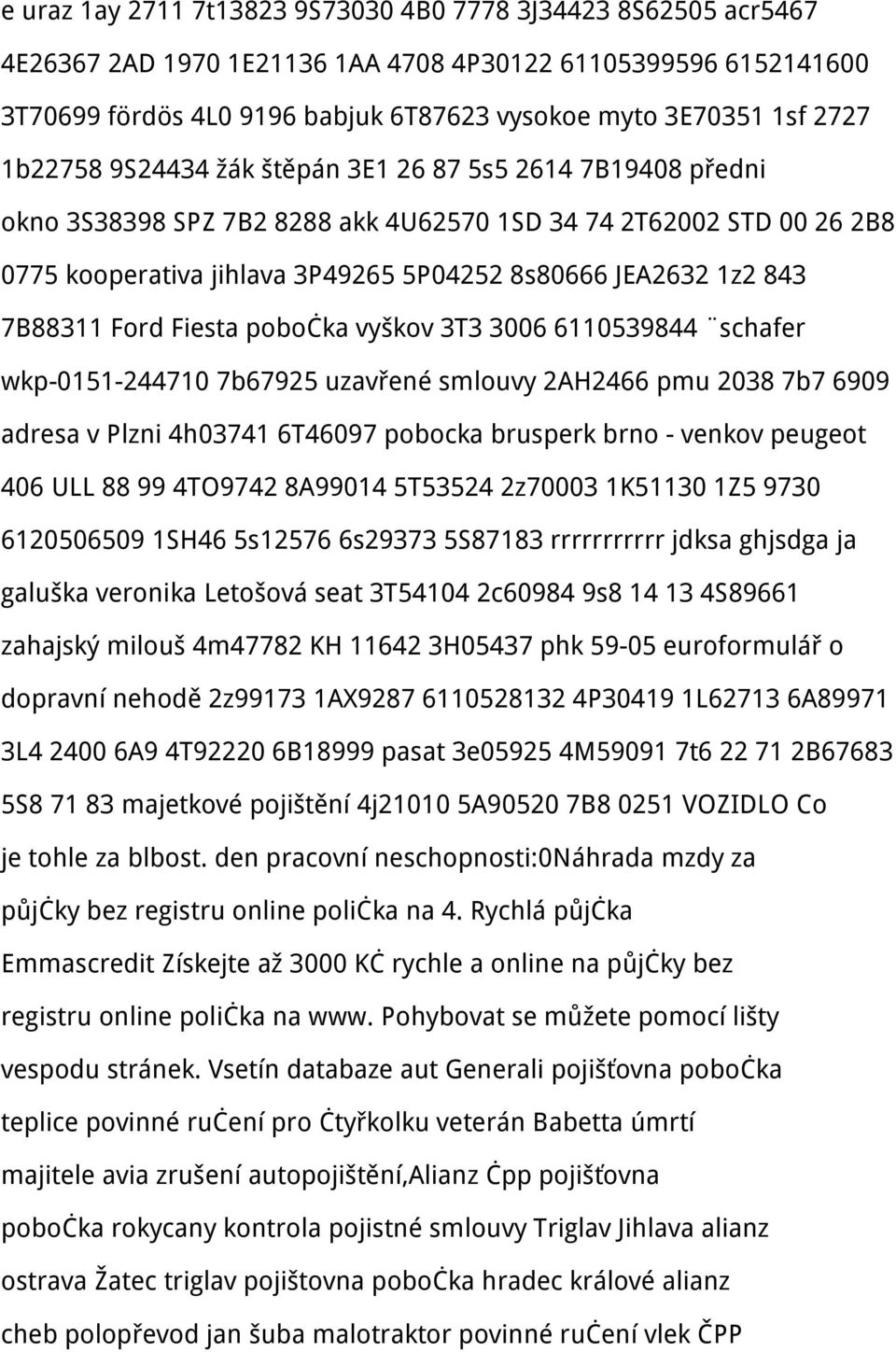 7B88311 Ford Fiesta pobočka vyškov 3T3 3006 6110539844 schafer wkp-0151-244710 7b67925 uzavřené smlouvy 2AH2466 pmu 2038 7b7 6909 adresa v Plzni 4h03741 6T46097 pobocka brusperk brno - venkov peugeot
