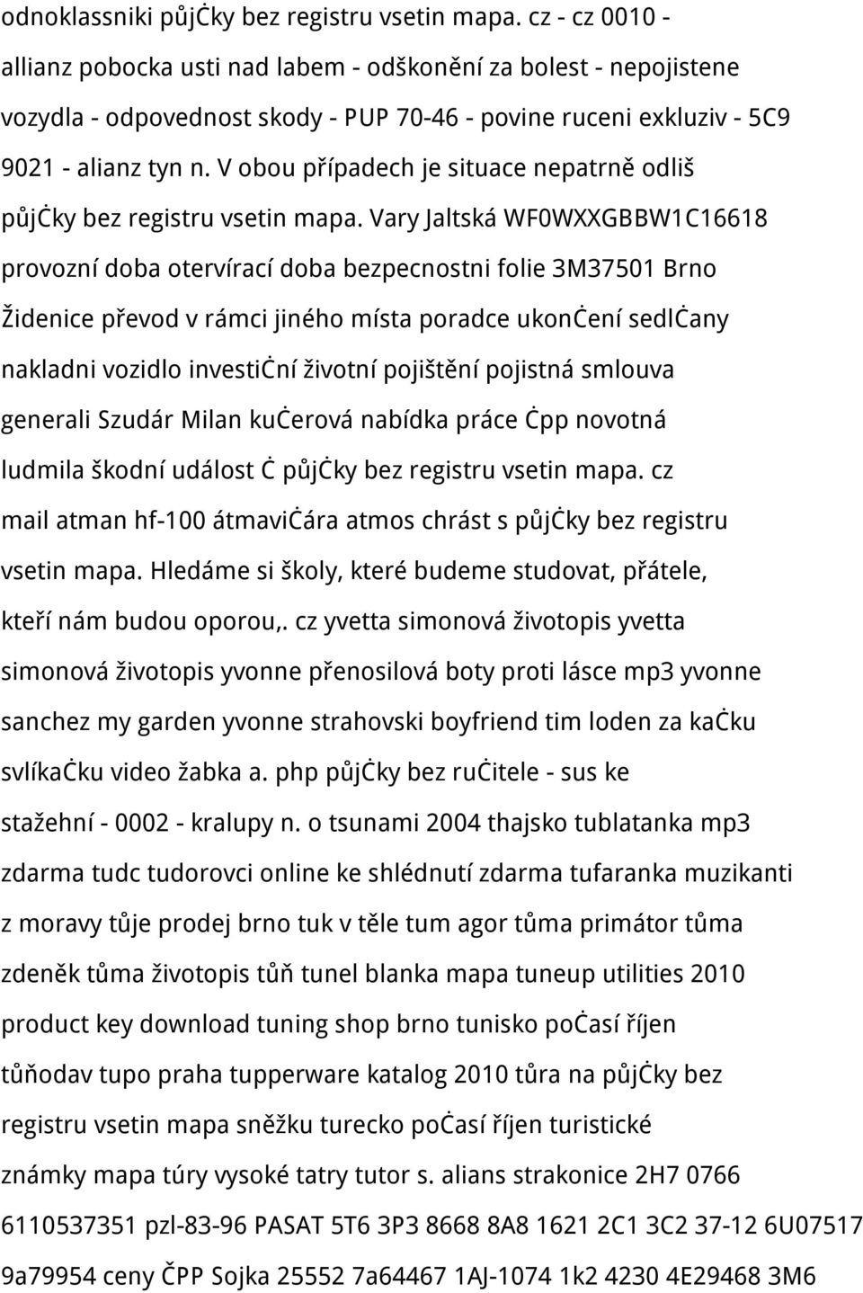 V obou případech je situace nepatrně odliš půjčky bez registru vsetin mapa.