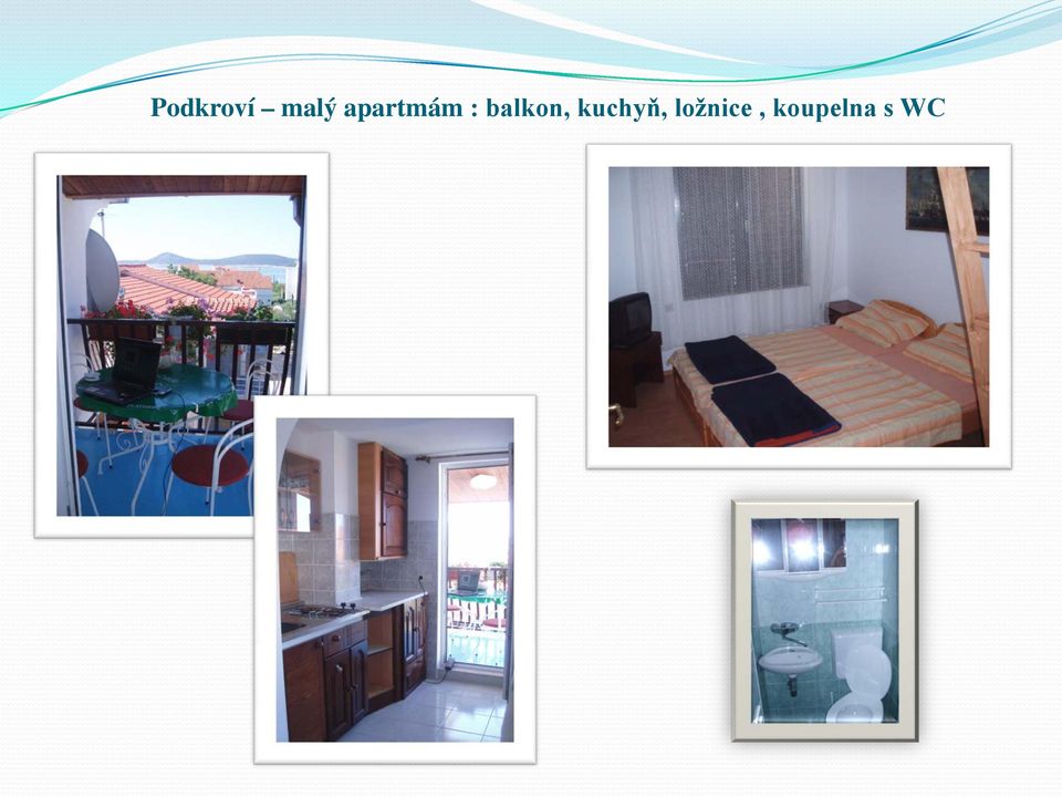 balkon, kuchyň,