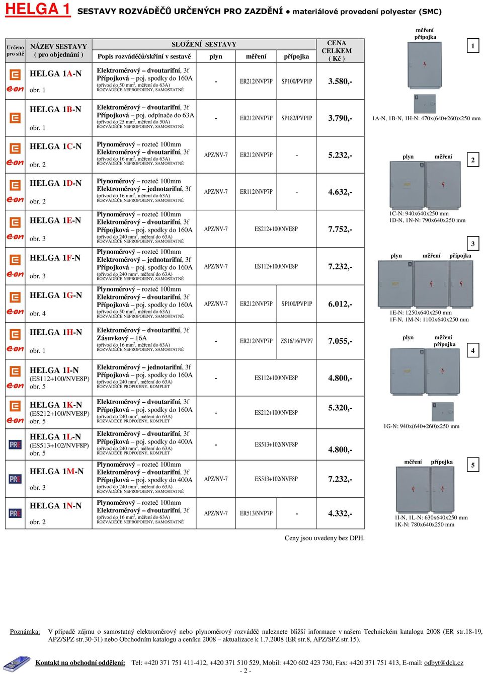 7, APZ/NV7 ES+00/NVE8P 7., CN: 90x60x0 mm DN, NN: 790x60x0 mm HELGA GN obr. (pívod do 0 mm, do 6A) APZ/NV7 ER/NVP7P SP00/PVPP 6.