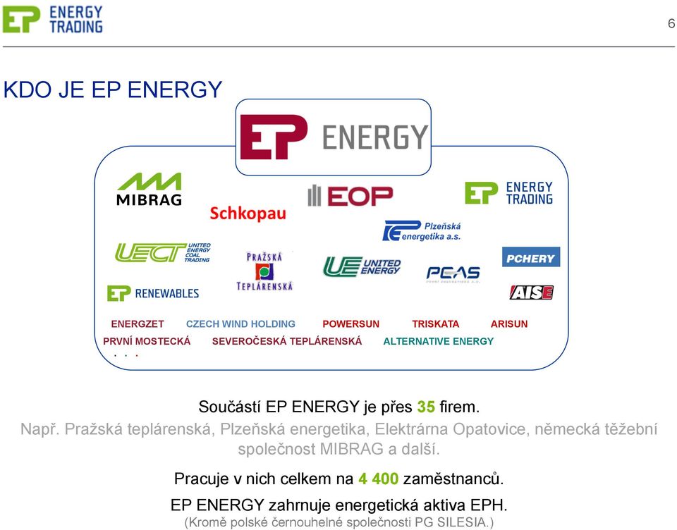 Pražská teplárenská, Plzeňská energetika, Elektrárna Opatovice, německá těžební společnost MIBRAG a