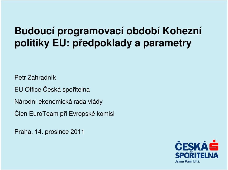 Česká spořitelna Národní ekonomická rada vlády