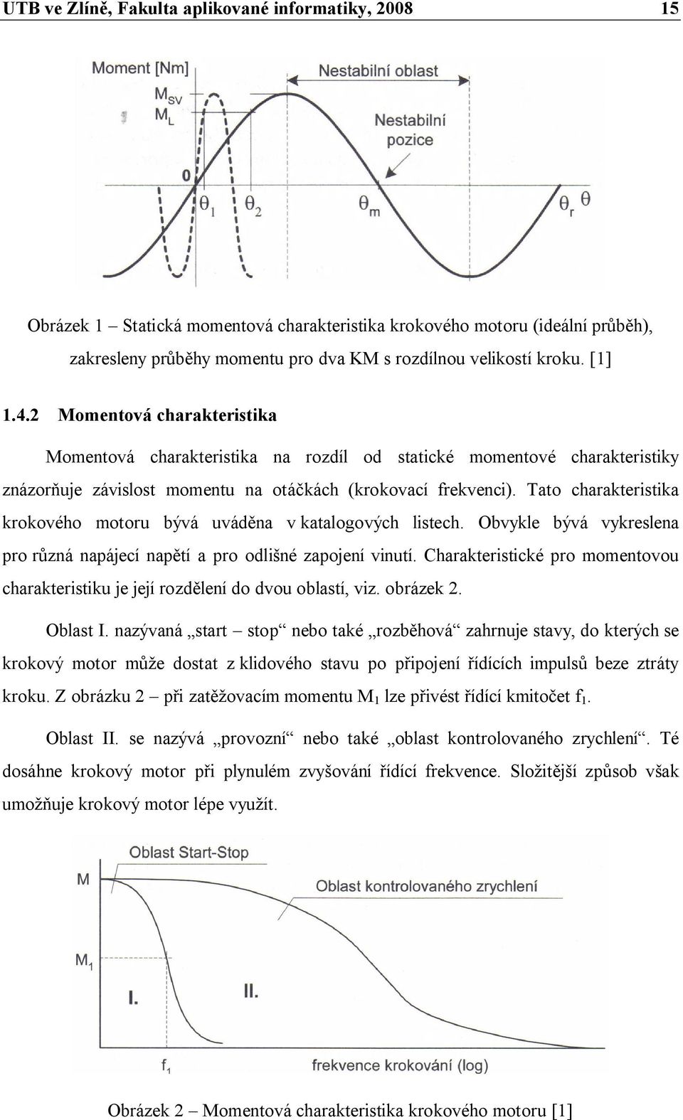 Tato charakteristika krokového motoru bývá uváděna v katalogových listech. Obvykle bývá vykreslena pro různá napájecí napětí a pro odlišné zapojení vinutí.