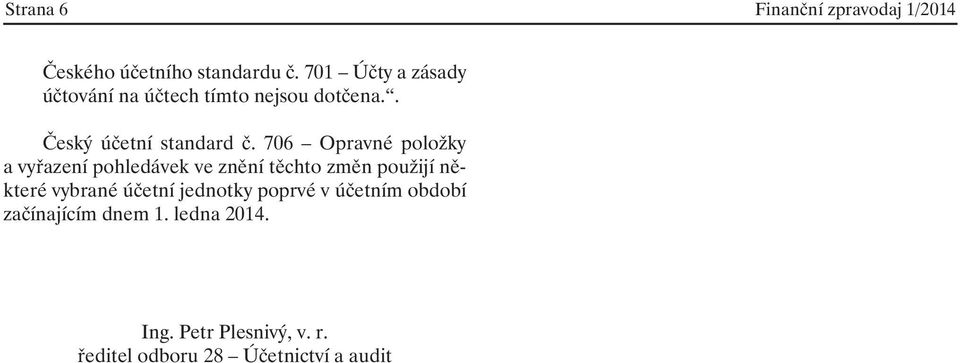 . Český účetní standard č.