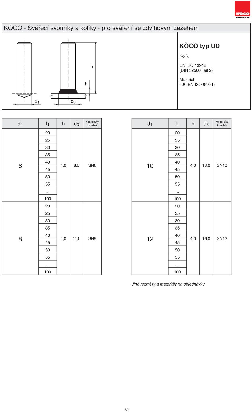 EN ISO 13918 (DIN 3 Teil 2) 4.