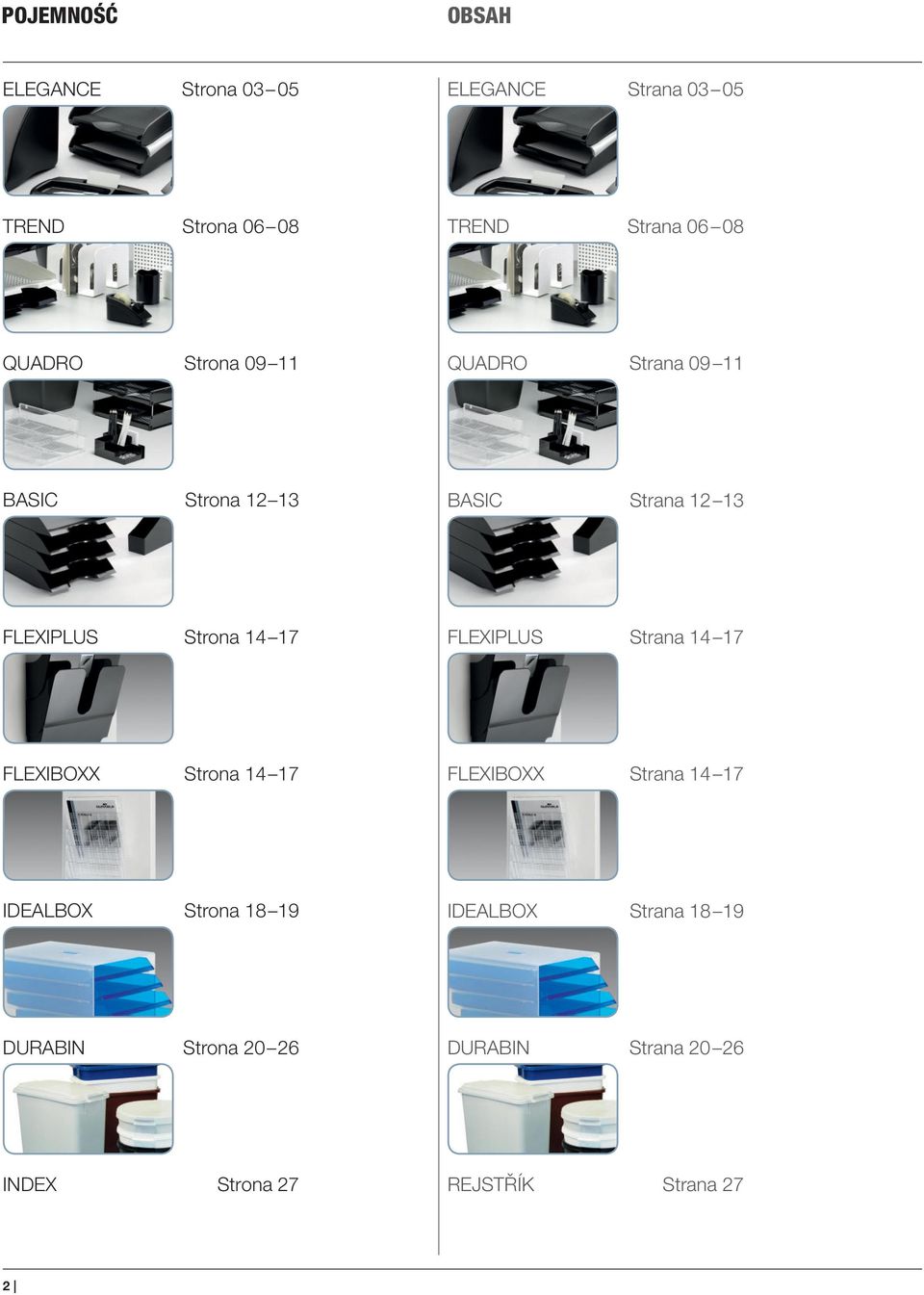 17 FLEXIPLUS Strana 14 17 FLEXIBOXX Strona 14 17 FLEXIBOXX Strana 14 17 IDEALBOX Strona 18 19