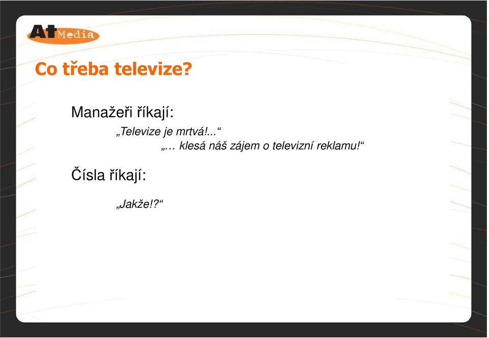 říkají: Televize je mrtvá!