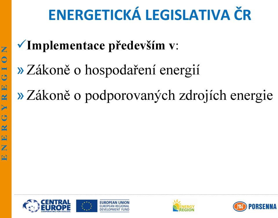 Zákoně o hospodaření energií»