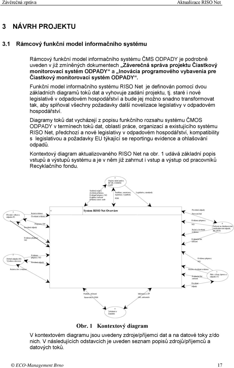 systém ODPADY a Inovácia programového vybavenia pre Čiastkový monitorovací systém ODPADY.