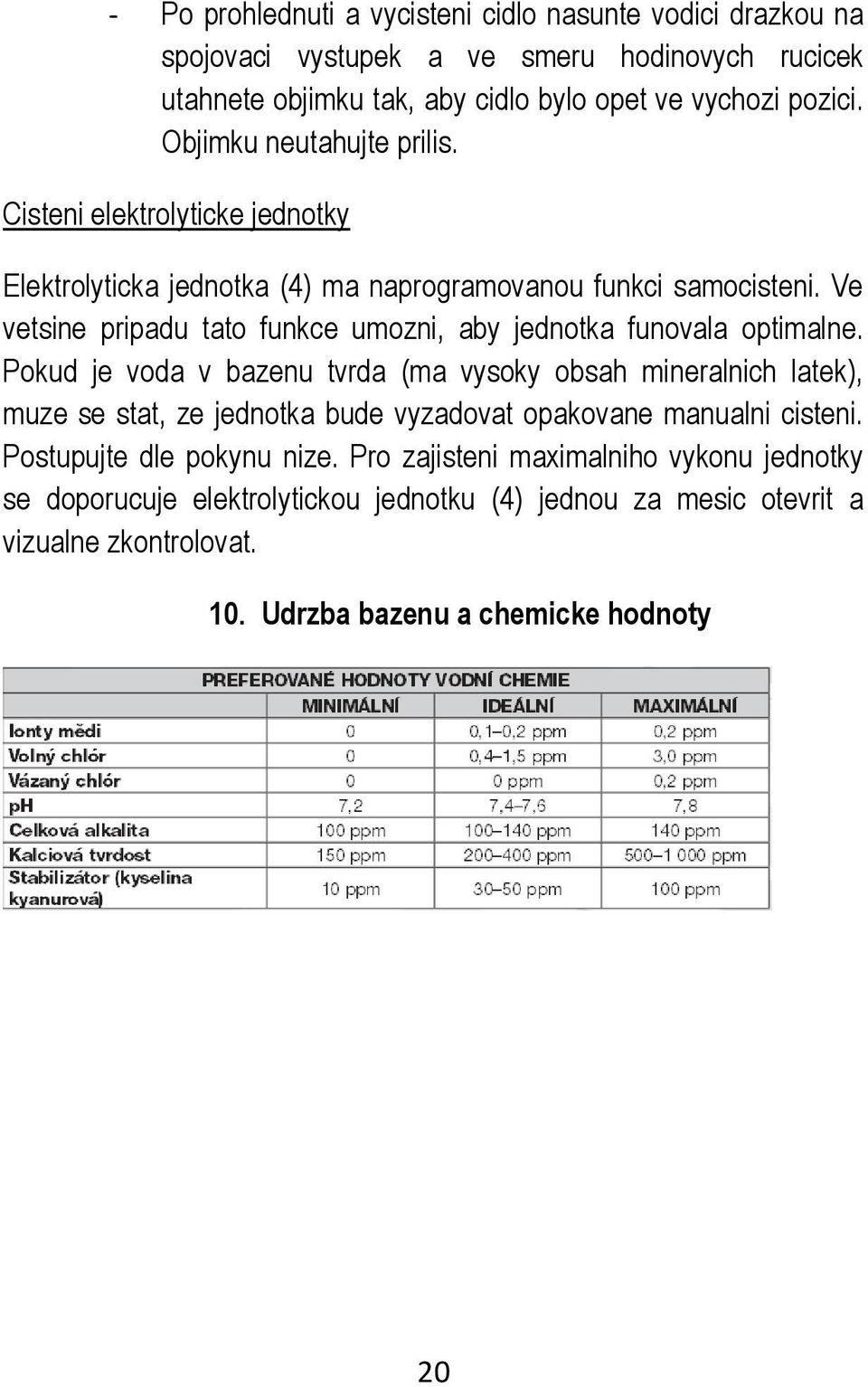 Ve vetsine pripadu tato funkce umozni, aby jednotka funovala optimalne.