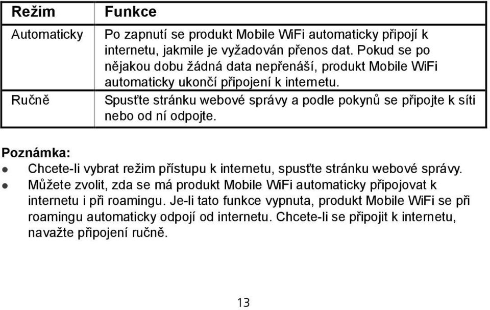 Spusťte stránku webové správy a podle pokynů se připojte k síti nebo od ní odpojte.