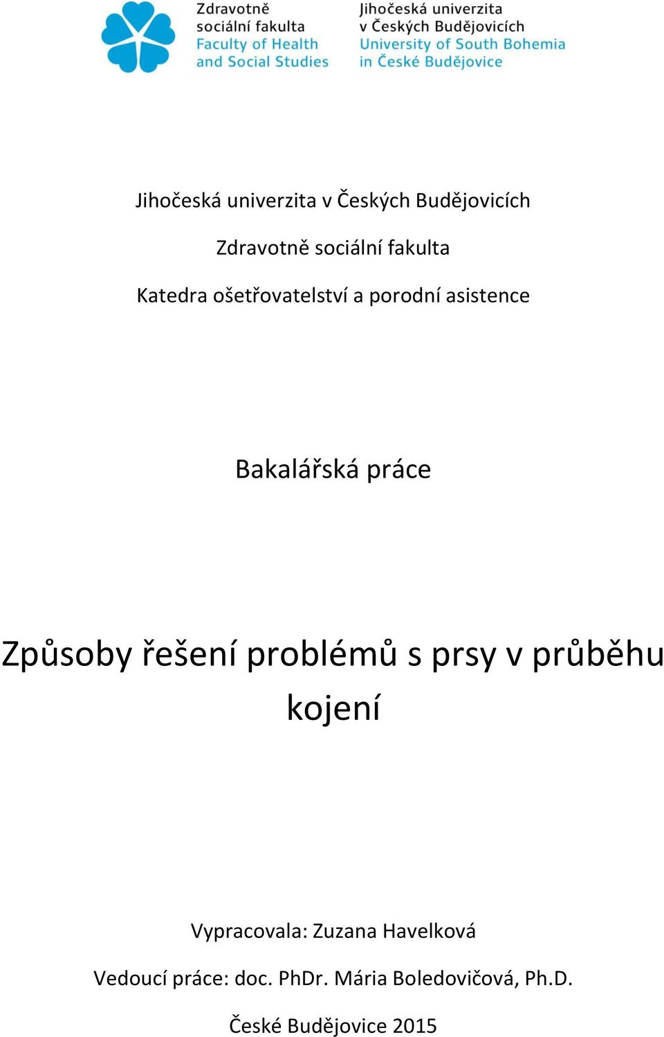 řešení problémů s prsy v průběhu kojení Vypracovala: Zuzana Havelková