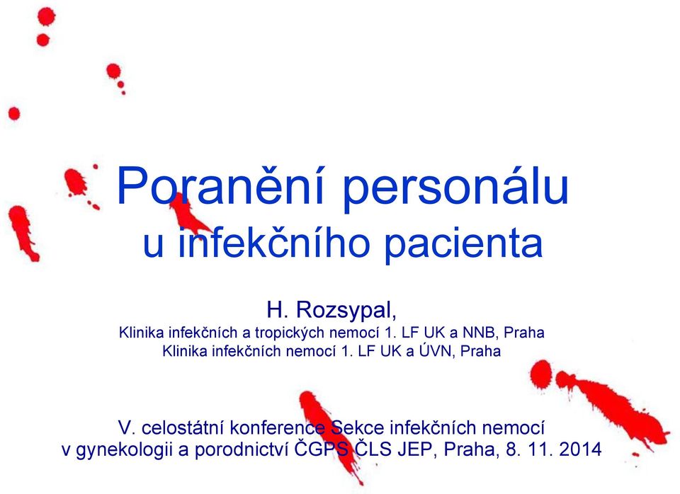 LF UK a NNB, Praha Klinika infekčních nemocí 1.