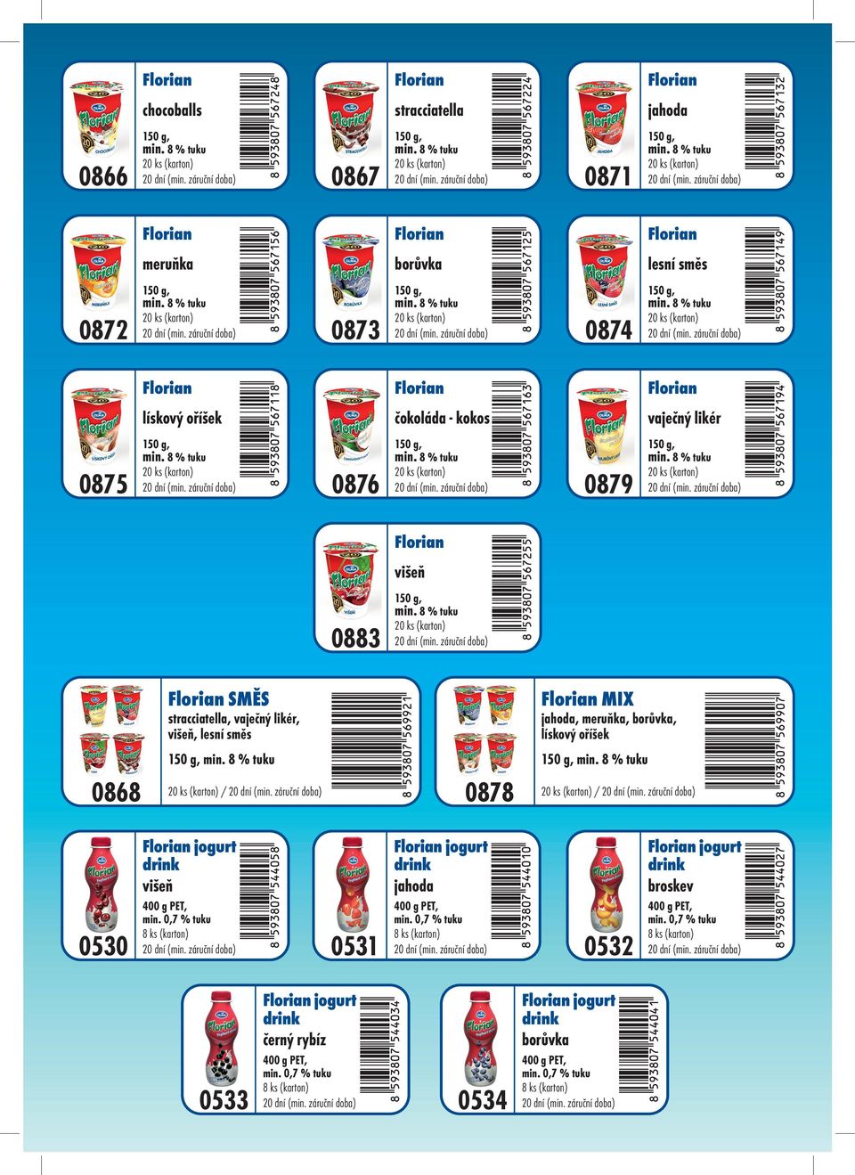 drink jogurt drink broskev 400 g PET, min. 0,7 % tuku 8 ks (karton) 400 g PET, min.