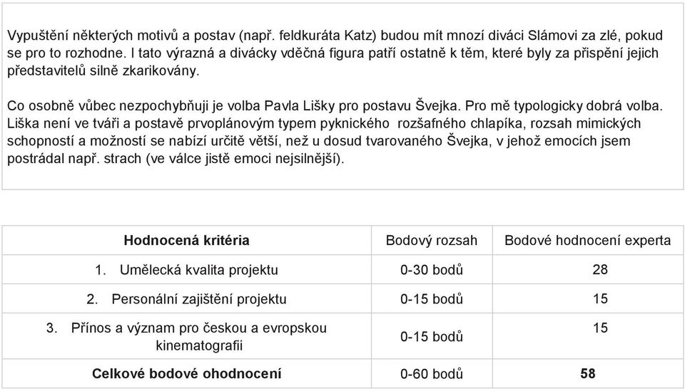 Pro mě typologicky dobrá volba.