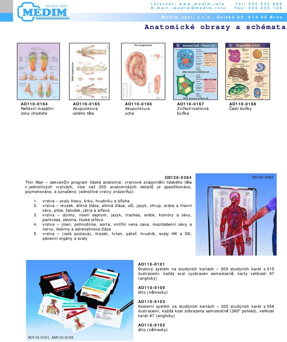 OS120-0384 1. vrstva svaly hlavy, krku, hrudníku a břicha 2. vrstva mozek, štítná žláza, slinná žláza, oči, jazyk, chrup, srdce a hlavní cévy, plíce, žaludek, játra a střeva 3.
