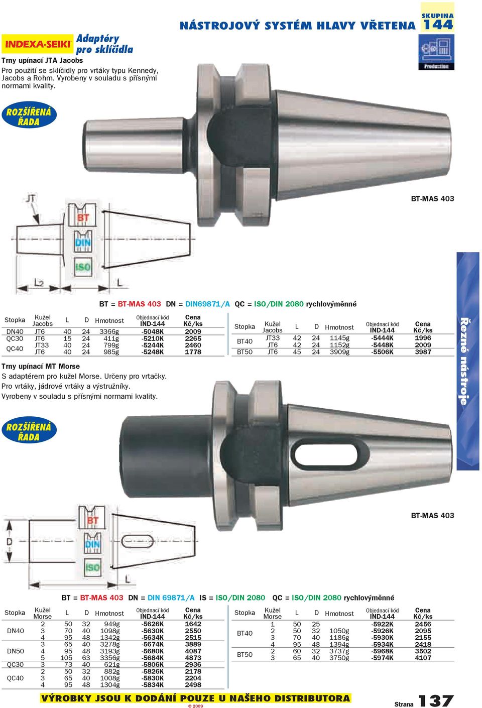 -5210K 2265 QC40 JT33 JT6 40 40 24 24 799g 985g -5244K -5248K 2460 1778 Trny upínací MT Morse S adaptérem pro kužel Morse. Určeny pro vrtačky. Pro vrtáky, jádrové vrtáky a výstružníky.