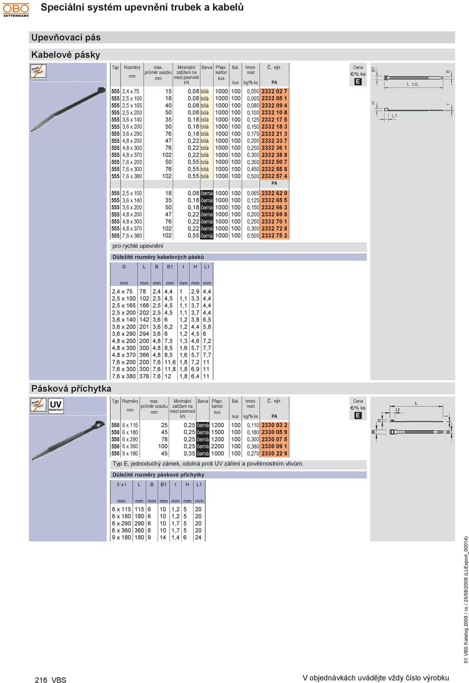 555 2,5 x 200 50 0,08 bílá 1000 100 0,100 2332 10 8 555 3,6 x 140 35 0,18 bílá 1000 100 0,125 2332 17 5 555 3,6 x 200 50 0,18 bílá 1000 100 0,150 2332 18 3 555 3,6 x 290 76 0,18 bílá 1000 100 0,175