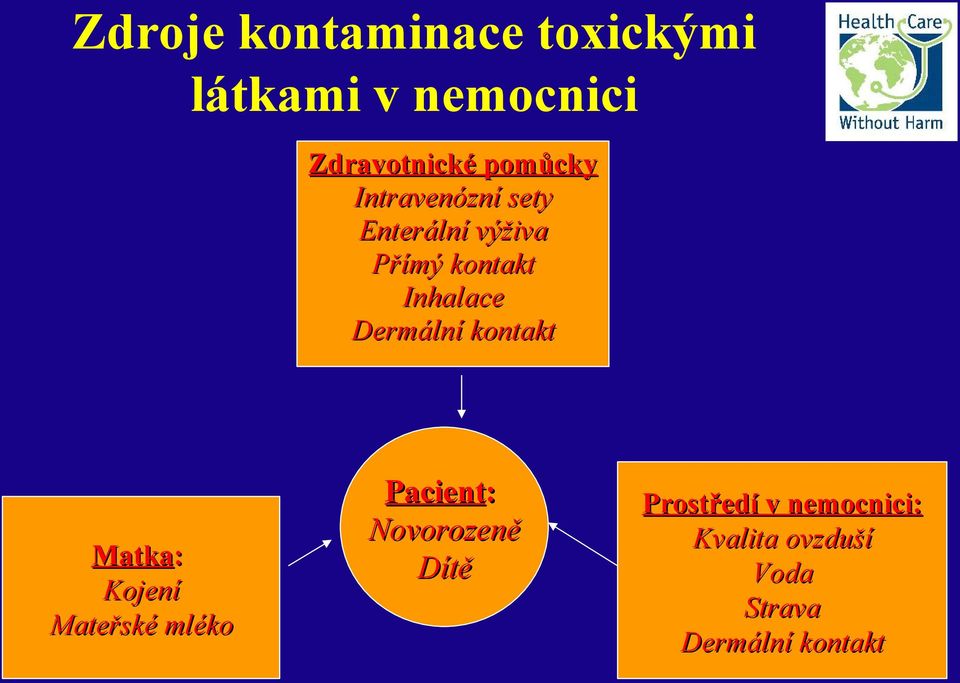 Dermální kontakt Matka: Kojení Mateřské mléko Pacient: Novorozeně