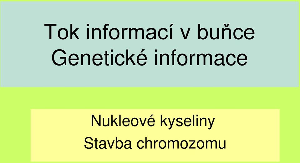 informace Nukleové