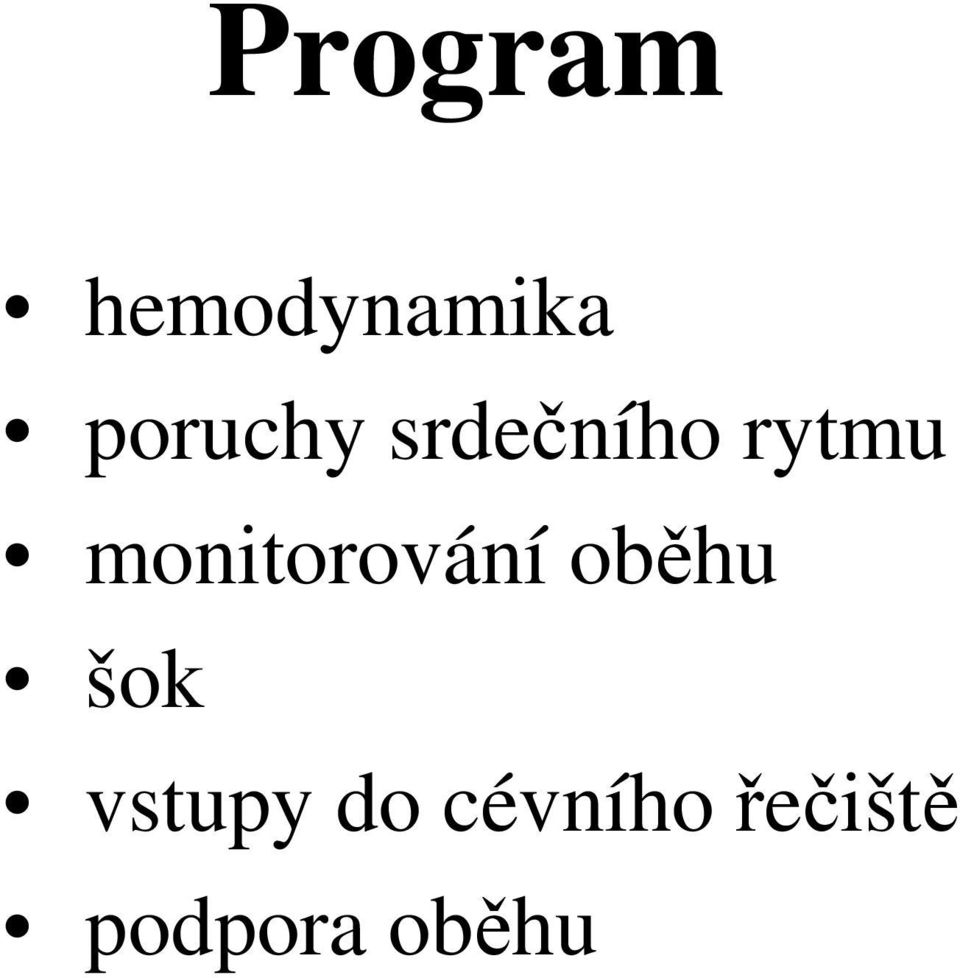 monitorování oběhu šok