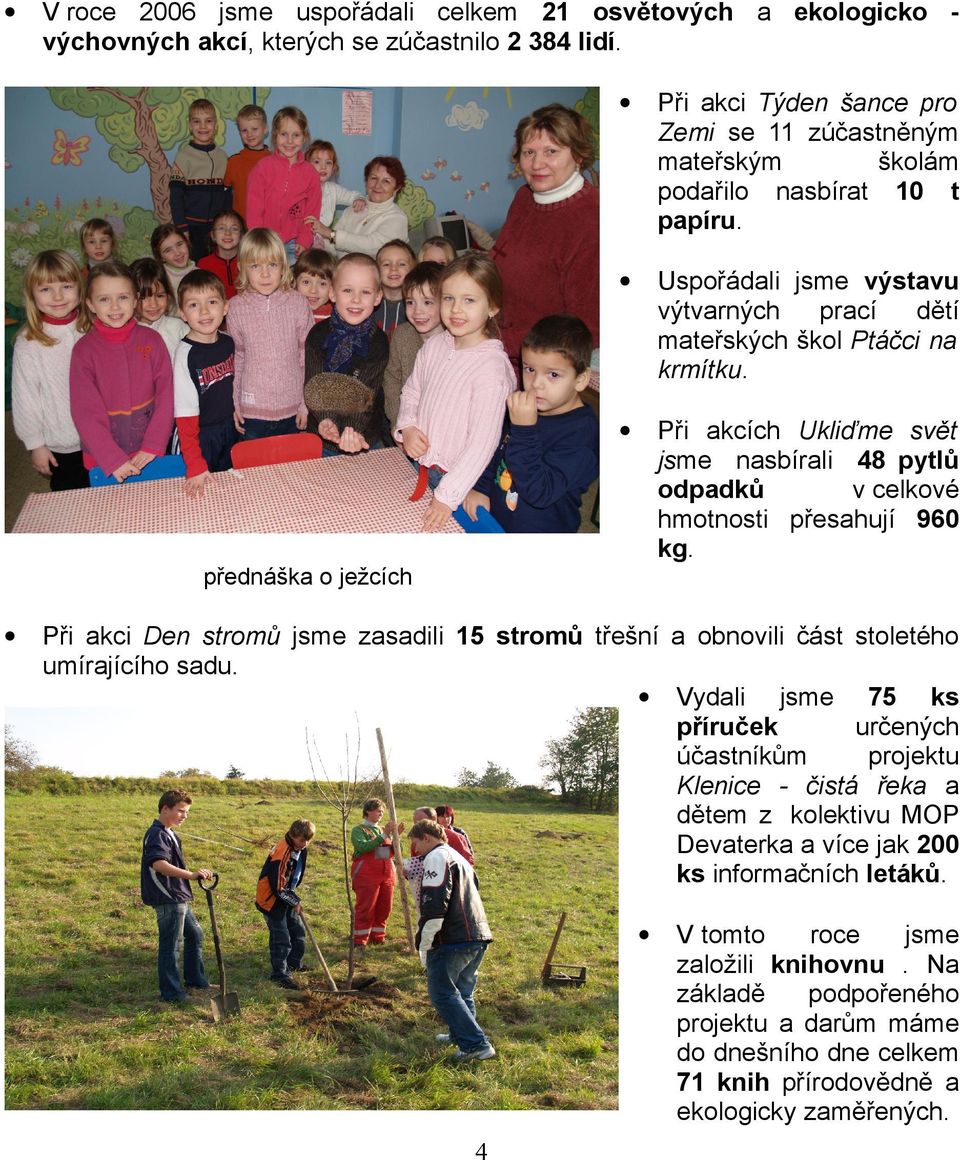 ZO Českého svazu ochránců přírody KLENICE VÝROČNÍ ZPRÁVA - PDF Free Download