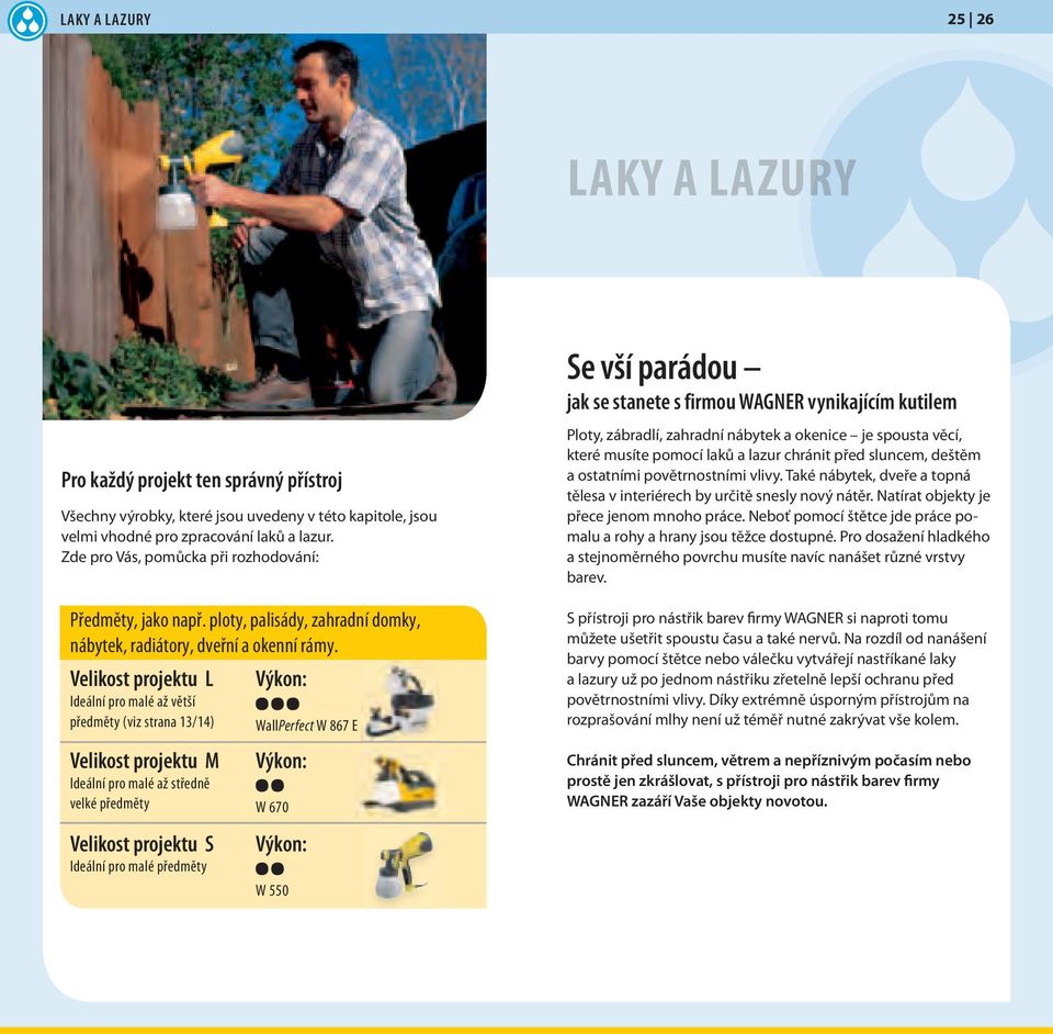 Velikost projektu l Ideální pro malé až větší předměty (viz strana 13/14) Velikost projektu M Ideální pro malé až středně velké předměty Velikost projektu s Ideální pro malé předměty Výkon: