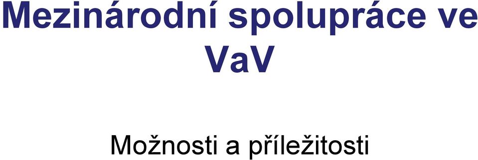 VaV Možnosti