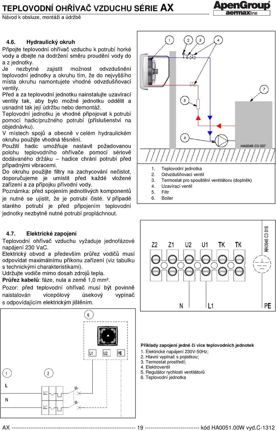 TEPLOVODNÍ OHŘÍVAČ VZDUCHU SÉRIE AX - PDF Stažení zdarma