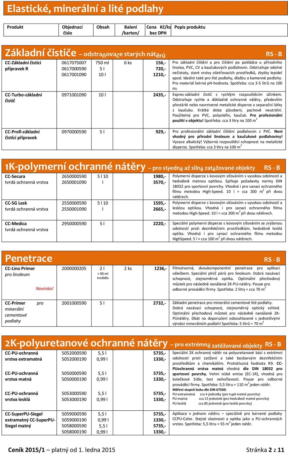 Ideální také pro lité podlahy, dlažbu a kamenné podlahy. Pro materiál šetrná ph-hodnota. Spotřeba: cca 3-itrů 100 m2 0971001090 2435,- Expres-základní čistič s rychlým rozpouštěcím účinkem.