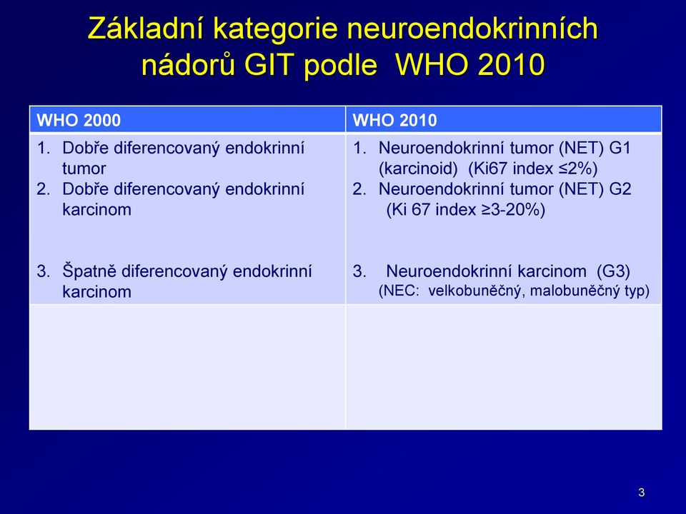 Neuroendokrinní tumor (NET) G1 (karcinoid) (Ki67 index 2%) 2.