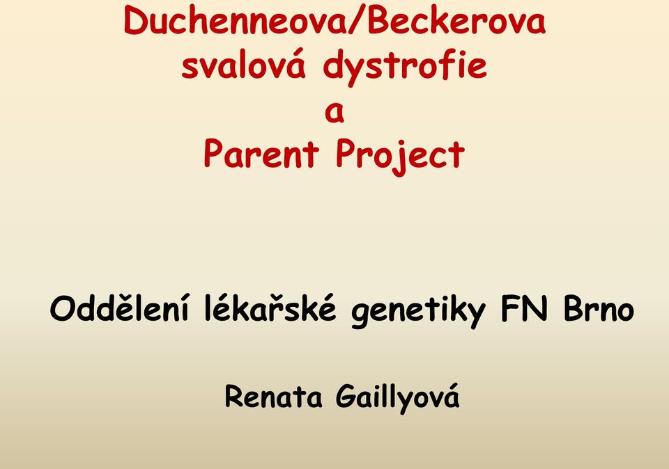 Project Oddělení lékařské