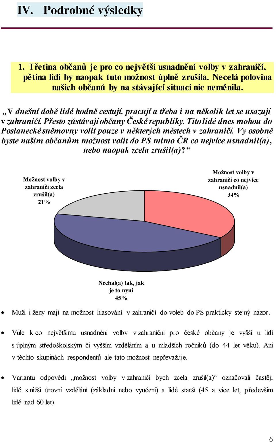 Tito lidé dnes mohou do Poslanecké sněmovny volit pouze v některých městech v zahraničí. Vy osobně byste našim občanům možnost volit do PS mimo ČR co nejvíce usnadnil(a), nebo naopak zcela zrušil(a)?