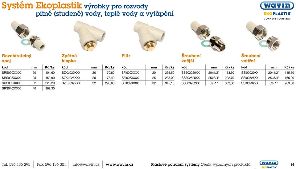 SZKL025XXX 25 173,40 SZKL032XXX 32 298,60 SFI020XXXX 20 235,50 SFI025XXXX 25 238,00 SFI032XXXX 32 345,10 SSE02020XX 20 1/2"