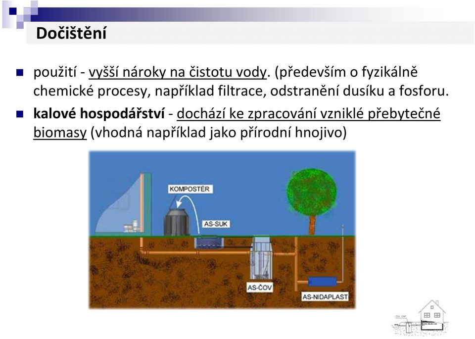 odstranění dusíku a fosforu.